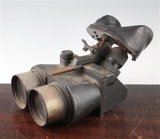 A pair of WWII German flak binoculars, overall L.14in.
